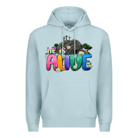 Blue Mist Easter Day He is alive Premium Hoodie - OliviaCreatesArt