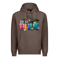 Coffee Easter Day He is alive Premium Hoodie - OliviaCreatesArt