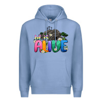 Colony Blue Easter Day He is alive Premium Hoodie - OliviaCreatesArt