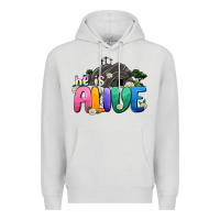 Dove Grey Easter Day He is alive Premium Hoodie - OliviaCreatesArt