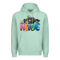 Seafoam Easter Day He is alive Premium Hoodie - OliviaCreatesArt