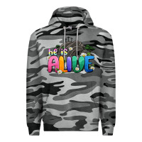 Slate Camo Easter Day He is alive Premium Hoodie - OliviaCreatesArt