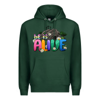 Sports Green Easter Day He is alive Premium Hoodie - OliviaCreatesArt