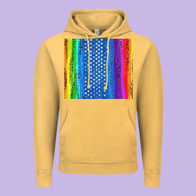 Lgbtq+ Pride American Flag Tumbler Vintage Hoodie Designed By Bundleandbundleshop