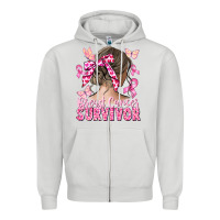 Dove Grey breast cancer survivor messy bun Zipper Hoodie - CowGirlArtShop