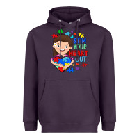 Plum Stim your heart out Heavyweight Hoodie - FaDigitalArtStudio