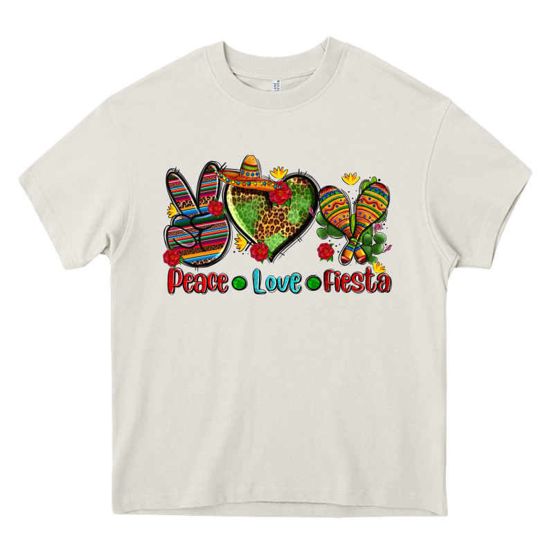 Peace Love Fiesta Ado Heavy Core Tee by AdoDesignShop | Teevron