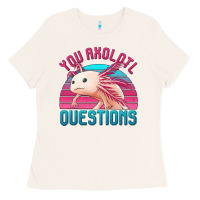 Bone you axolotl questions 80's retro sunset Ladies Tee - Jasminsmagicworld