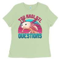 Matcha you axolotl questions 80's retro sunset Ladies Tee - Jasminsmagicworld