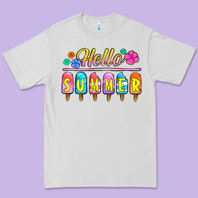 Hello Summer Popsicles Premium Tee Designed By Jasminsmagicworld