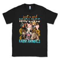 Black Just A Girl Who Loves Farm Animals Classic Tee - BundleAndBundleShop