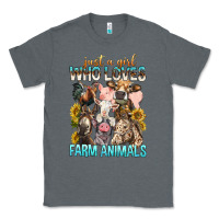 Charcoal Heather Just A Girl Who Loves Farm Animals Classic Tee - BundleAndBundleShop