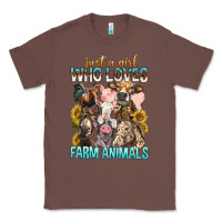 Chestnut Just A Girl Who Loves Farm Animals Classic Tee - BundleAndBundleShop