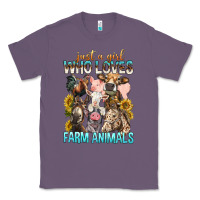 Lavender Just A Girl Who Loves Farm Animals Classic Tee - BundleAndBundleShop