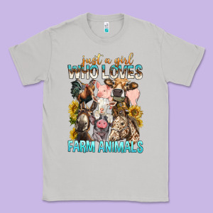 Just A Girl Who Loves Farm Animals Classic Tee Designed By Bundleandbundleshop