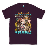 Plum Just A Girl Who Loves Farm Animals Classic Tee - BundleAndBundleShop