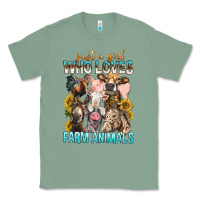 Sage Just A Girl Who Loves Farm Animals Classic Tee - BundleAndBundleShop