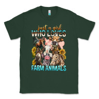 Sports Green Just A Girl Who Loves Farm Animals Classic Tee - BundleAndBundleShop