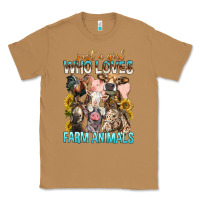 Toasted Coconut Just A Girl Who Loves Farm Animals Classic Tee - BundleAndBundleShop