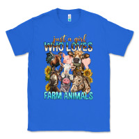 True Royal Just A Girl Who Loves Farm Animals Classic Tee - BundleAndBundleShop