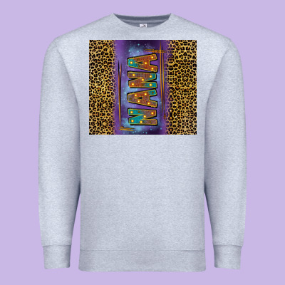 Leopard Nana Premium Sweatshirt Designed By Fadigitalartstudio