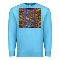 Ocean Blue Leopard nana Premium Sweatshirt - FaDigitalArtStudio