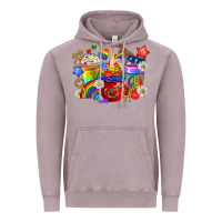 Vintage Zinc LGBTQ+ Pride Coffee Cups Vintage Hoodie - BundleAndBundleShop