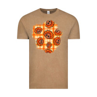 Vintage Coffee Thanksgiving Turkey With Tartan Patch Vintage Tee - BundleAndBundleShop