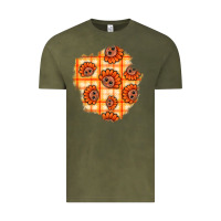 Vintage Olive Thanksgiving Turkey With Tartan Patch Vintage Tee - BundleAndBundleShop