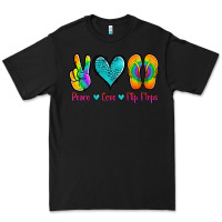 Black peace love flips flops Premium Tee - Jasminsmagicworld