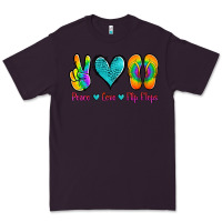 Plum peace love flips flops Premium Tee - Jasminsmagicworld