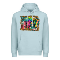 Blue Mist life is better in flip flops Premium Hoodie - JahusDesignShop