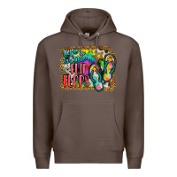 Coffee life is better in flip flops Premium Hoodie - JahusDesignShop