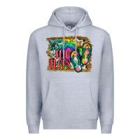Heather Grey life is better in flip flops Premium Hoodie - JahusDesignShop