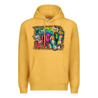 Mustard life is better in flip flops Premium Hoodie - JahusDesignShop