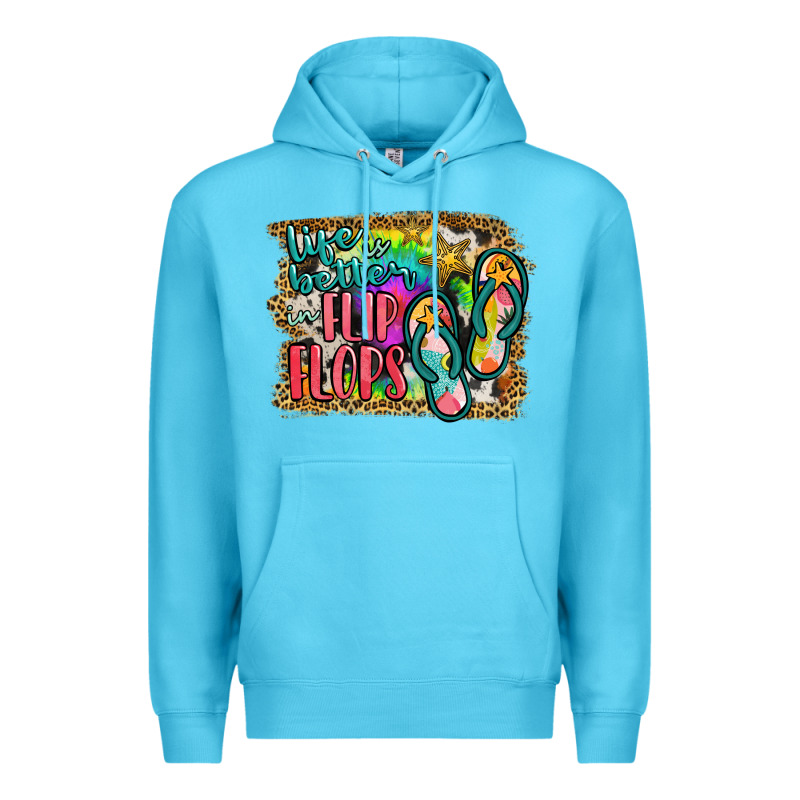 Life Is Better In Flip Flops Premium Hoodie by JahusDesignShop | Teevron