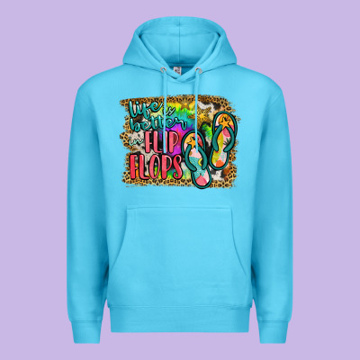 Life Is Better In Flip Flops Premium Hoodie Designed By Jahusdesignshop