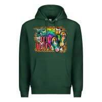 Sports Green life is better in flip flops Premium Hoodie - JahusDesignShop