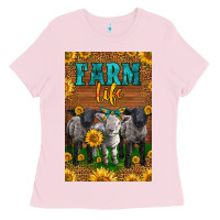 Bubblegum Pink Western Baby Sheeps Farm Life Ladies Tee - LillyAllenDesigns