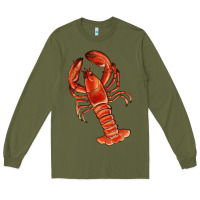 Army Green crawfish Long Sleeve Tee - RanaPortraitStore