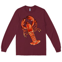 Burgundy crawfish Long Sleeve Tee - RanaPortraitStore