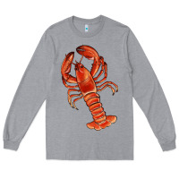 Heather Grey crawfish Long Sleeve Tee - RanaPortraitStore