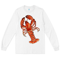 White crawfish Long Sleeve Tee - RanaPortraitStore