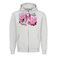 Dove Grey survivor breast cancer Zipper Hoodie - CowGirlArtShop