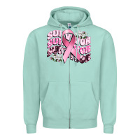 Seafoam survivor breast cancer Zipper Hoodie - CowGirlArtShop