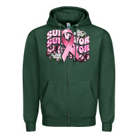 Sports Green survivor breast cancer Zipper Hoodie - CowGirlArtShop