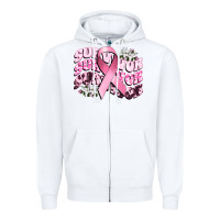 White survivor breast cancer Zipper Hoodie - CowGirlArtShop