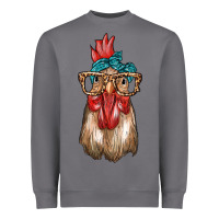 Storm chicken with bandana and leopard Heavyweight Sweatshirt - texasbilliewilder