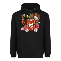 Black Baseball Coffee cup Heavyweight Hoodie - FaDigitalArtStudio