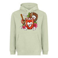 Matcha Baseball Coffee cup Heavyweight Hoodie - FaDigitalArtStudio